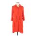 French Connection Casual Dress - Shirtdress: Orange Dresses - Women's Size 10