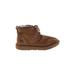 Ugg Australia Ankle Boots: Brown Solid Shoes - Women's Size 4 - Round Toe
