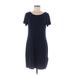 Daily Ritual Casual Dress - Shift: Blue Solid Dresses - Women's Size Medium