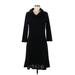 Ann Taylor Casual Dress - Sweater Dress: Black Dresses - Women's Size 10