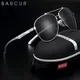 BARCUR Brand Design Stainless Steel Frame Sunglasses Polarized Men Sun Glasses Women Pilot Eyewear