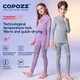 COPOZZ Children Winter Ski Thermal Underwear Sets Boys Girls Warm Breathable Thermo Underwear Johns
