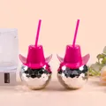 Disco Ball Cups Cowboy hat Disco Ball Cup With Straws Bachelorette Hen Party decoration