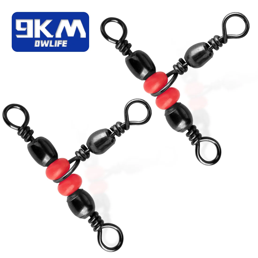 3-Wege-Wirbel Tackle 25 ~ 100 Stück T-Turn-Fasswirbel Angelschnur-Anschlüsse Triple Cross Line Wirbel Angelzubehör Image