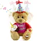 Singing Happy Birthday Bear Plush Toys Swinging Musical Cute Soft Doll Stuffed Animals for Girls