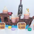 Pirate Party Supplies Pirate Ship Straws Invitations Hanging Decor Favor Boxes Favor Bags Paper Cups