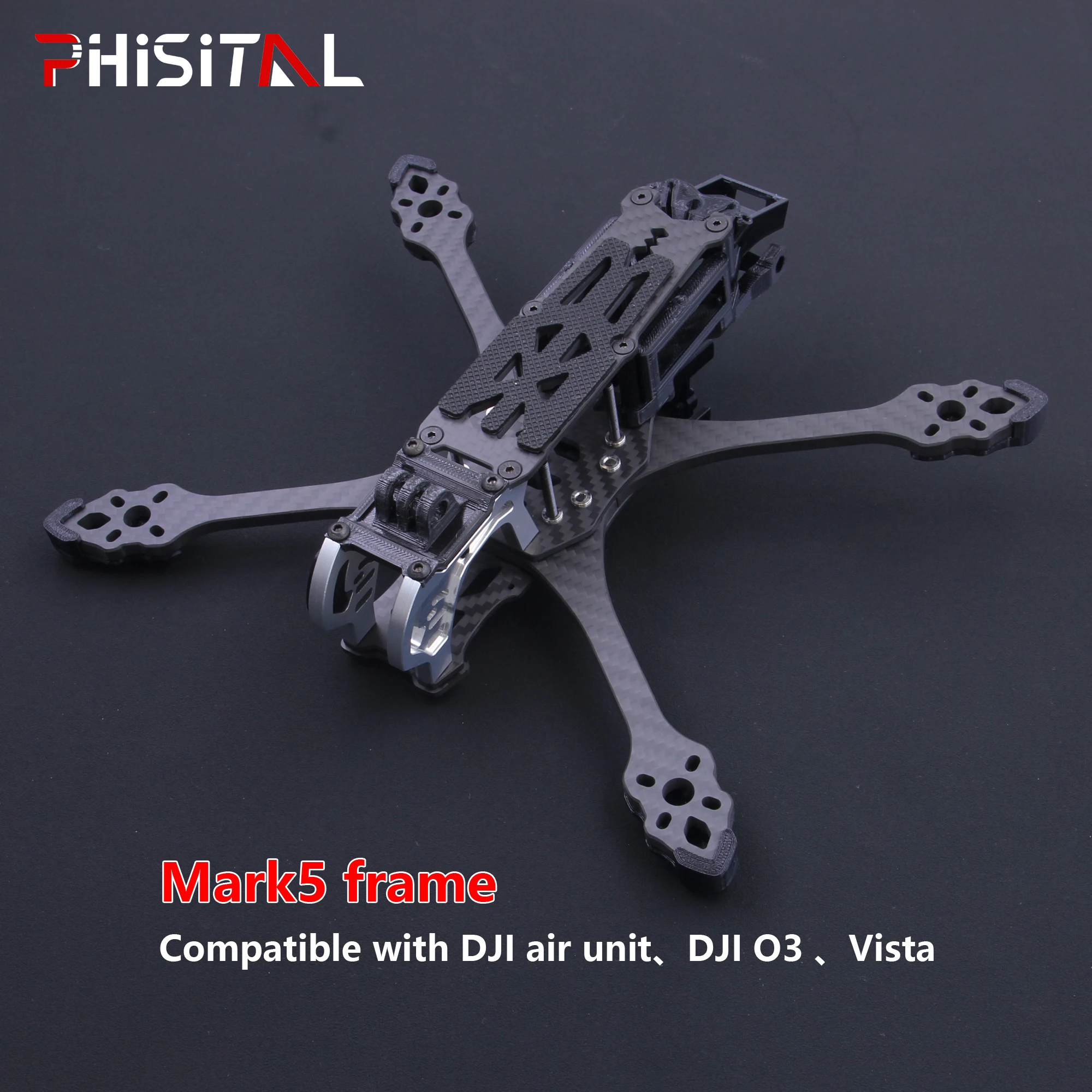 PhiSital Mark5 HD 225mm Carbon Fiber FPV Rahmen Kit 5 zoll für Digital O3 air RC Quadcopter FPV Racing Drone BN220 GPS DIY teile