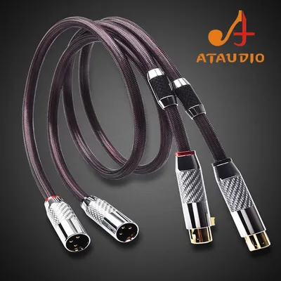 ATAUDIO Reinem Silber HIFI XLR Kabel Hohe Qualität 2XLR Männlichen zu Weiblichen Audio Kabel