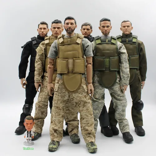 1/6 skala (12 zoll & 30cm) SWAT Soldat Ronaldo Rooney Neymar Figur Spielzeug Aktivität Puppen Mit