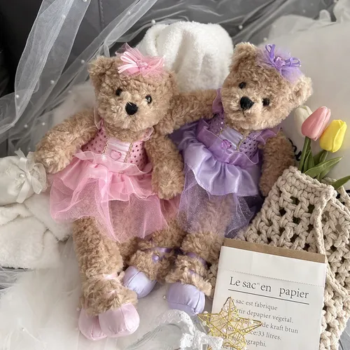 Süßes Teddybär Stofftier mit Ballett kleid Plüschtiere Plüsch Plüsch puppe Spielzeug für Kinder