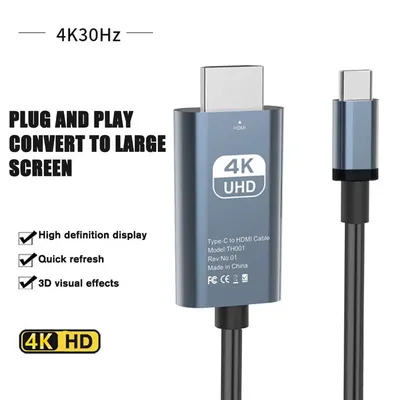 4k @ 30hz HDMI-Projektions kabel USB Typ C zu HDMI-Kabel 2m für MacBook Pro Air Samsung Lenovo