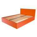 Lit coffre 2 places en bois avec tête de lit 160x200 Orange
