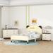 3-Pieces Bedroom Sets Twin Size Bear-Shape Platform Bed with Nightstand and Storage dresser