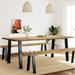 vidaXL Dining Table 59.1"x35.4"x29.5" Solid Wood Acacia