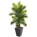 Silk Plant Nearly Natural 5.5 Areca Palm Artificial Tree in Slate Finished Planter (Real Touch)