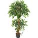 Silk Plant Nearly Natural 4 Variegated Ficus Artificial Tree