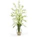 Silk Plant Nearly Natural Dancing Lady Liquid Illusion Silk Flower Arrangement - Green