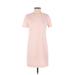 Babaton Casual Dress - Shift Crew Neck Short sleeves: Pink Print Dresses - Women's Size 2