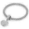 Lulu & Jane Armband Herz Metall-Legierung Glas in Silber 17,0 - 21,0 cm, flexibel einstellbar Damen