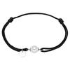 Lulu & Jane Perlen-Armband Messing Muschelkernperle in Silber 17,0 - 22,0 cm, flexibel einstellbar Damen