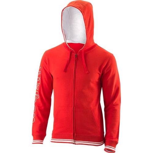 WILSON Herren Jacke TEAM II FZ HOODY Team Red, Größe L in Rot