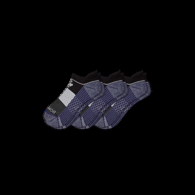 Men's Golf Ankle Sock 3-Pack - Black Navy - Large - Bombas