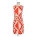 Vince Camuto Casual Dress - Mini Crew Neck Sleeveless: Orange Dresses - Women's Size 4