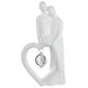 Moline Ceramics Francis Couple Tenderness Sculpture In White