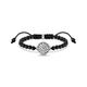 Thomas Sabo Herren Armband Elements of Nature silber, aus schwarzen Obsidian Perlen, geschwärzten 925er Sterlingsilber Elementen, Länge: 15-22 cm, A2009-704-11-L22V