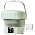High Capacity Mini Washer Foldable Washing Machine Portable with Spin Dehydration for Socks, Baby Clothes (Color : Green)