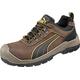 Puma 640730-402-42"Sierra Nevada" Safety Shoes, Low S3, HRO SRC, Size 8, Brown/Black/Yellow