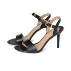LAUREN Ralph Lauren Women's Gwen Burnished Leather Sandal, Black, 6 UK