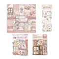 Stamperia International Roseland Huge Bundle: 12" x 12" Paper Pad + Pack of Die-Cuts + Pack of Ephemera + Pack of Rub-Ons