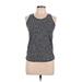 Lululemon Athletica Active Tank Top: Black Print Activewear - Women's Size 10