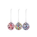 Alessi Proust AM43SET3 - Set of 3 Deisgn Christmas Tree Baubles, in Blown Glass, Hand-decorated