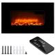 MONZANA ® Wall-Mounted Electric Fireplace | Heater with Interactive Head-Up Display | Thermostat | Remote Control | Timer | Adjustable LED Flame Effect | 900W / 1800W