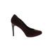 Donald J Pliner Heels: Pumps Stilleto Cocktail Party Burgundy Print Shoes - Women's Size 10 - Almond Toe