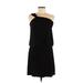 White House Black Market Cocktail Dress - Popover: Black Solid Dresses - Women's Size 8