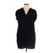 Gap Casual Dress - Shift V Neck Short sleeves: Black Print Dresses - Women's Size Large
