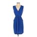 Gap Casual Dress - Party Plunge Sleeveless: Blue Print Dresses - Women's Size X-Small