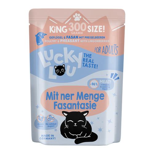 6x300g Lucky Lou Adult Geflügel & Fasan Katzenfutter nass