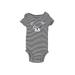 Child of Mine by Carter's Short Sleeve Onesie: Gray Print Bottoms - Size 3-6 Month