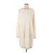 Billy Reid Casual Dress - Mini Crew Neck Long sleeves: Ivory Dresses - Women's Size Medium