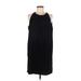 BCBGMAXAZRIA Casual Dress - Shift Crew Neck Sleeveless: Black Print Dresses - Women's Size Medium
