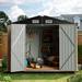 Aoxun 4 ft. W x 6 ft. D Metal Lean-to Storage Shed in Gray | 77.6 H x 76 W x 51 D in | Wayfair AX-G37018