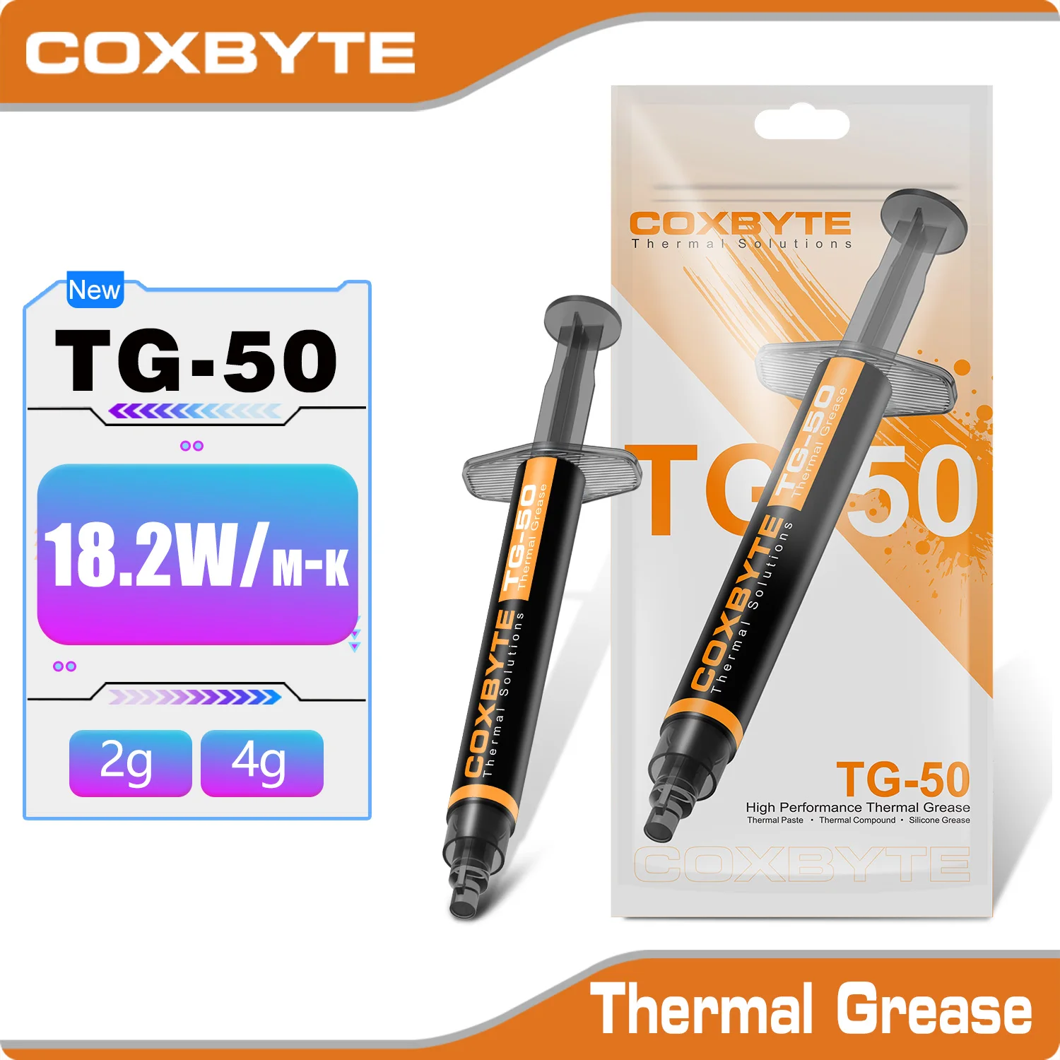 Coxbyte pâte thermique 18.2 W/mk pour refroidisseur de processeur processeur AMD Intel ventilateur de refroidissement d