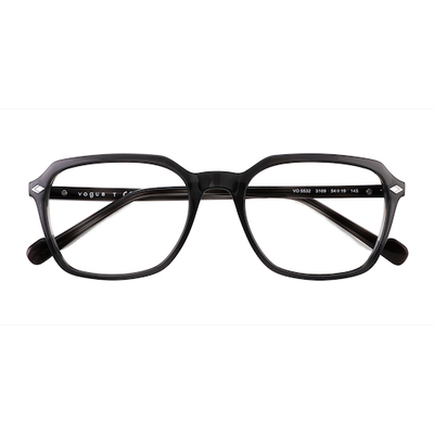 Unisex s square Transparent Dark Gray Plastic Prescription eyeglasses - Eyebuydirect s Vogue Eyewear VO5532