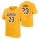 "T-Shirt Los Angeles Lakers Nike Icon Name and Number - LeBron James - Jaune - Jeunes - unisexe Taille: XL (18/20)"