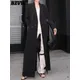 BZVW Black High-end Fashion Long Blazers Trench Coat Women's 2023 Spring Autumn Temperament Trendy