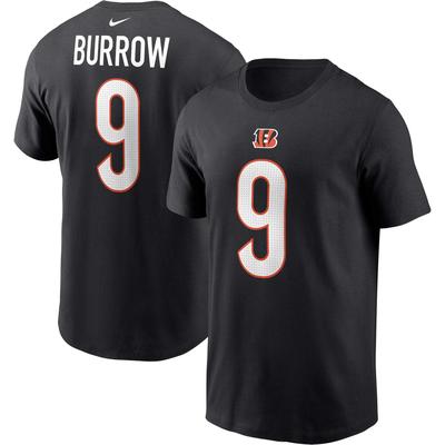 Nike Joe Burrow Cincinnati Bengals-T-Shirt mit Spielernamen und -nummer für Herren in Schwarz Image